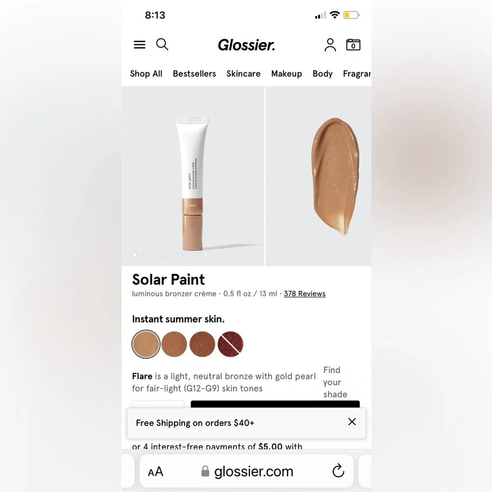 Glossier Solar Paint